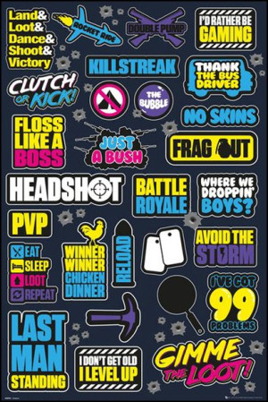 Fortnite Battle Royale Infografika - plakat 61x91,5 cm