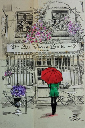 Loui Jover Au Vieux Paris - plakat 61x91,5 cm