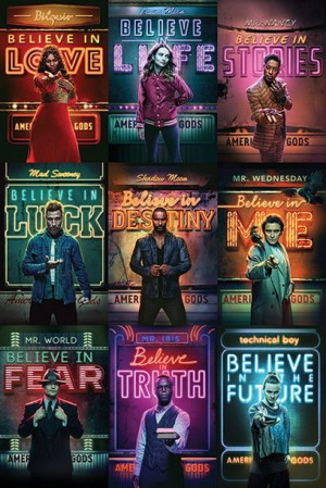 American Gods Bohaterowie - plakat 61x91,5 cm