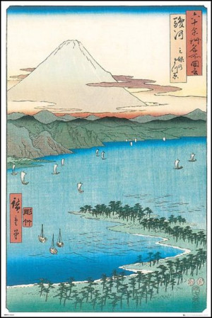 Hiroshige The Pine Beach at Miho - plakat 61x91,5 cm