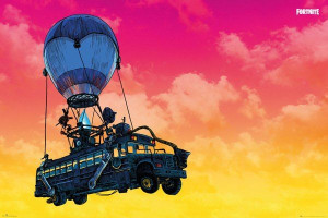 Fortnite Battle Bus - plakat 91,5x61 cm