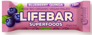 Lumarko Baton Daktylowy Z Jagodami Raw Bezglutenowy Bio 47 G - Lifefood
