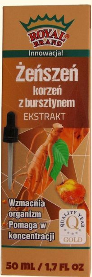 Lumarko Ekstrakt Z Bursztynu Z Żeń-szeniem W Kroplach Bio 50 Ml - Royal Bra
