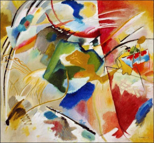 Painting with Green Center, Wassily Kandinsky - plakat 60x60 cm