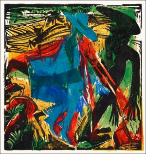 Peter Schlemihl’s Wondrous Story, Ernst Ludwig Kirchner - plakat 40x40 cm