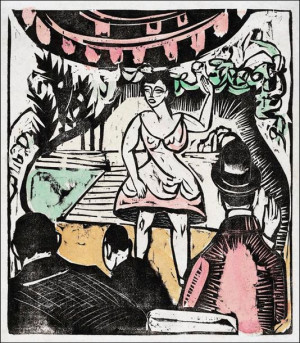 Little Variety Act, Ernst Ludwig Kirchner - plakat 30x30 cm
