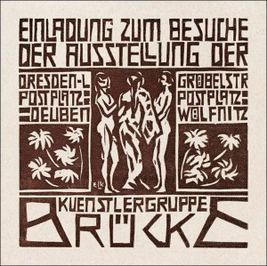 Invitation to an Exhibition of the Artists Group Brücke, Ernst Ludwig Kirch