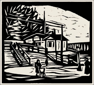Shed on the Bank of the Elbe, Ernst Ludwig Kirchner - plakat 50x50 cm