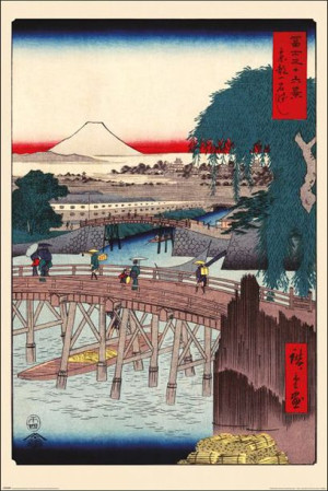 Hiroshige Ichikoku Bridge In The Eastern Capital - plakat 61x91,5 cm