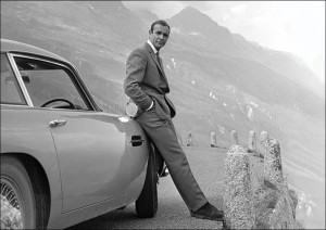 James Bond Aston Martin Sean Connery - plakat 91,5x61 cm