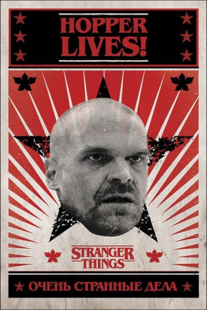 Stranger Things Hopper Lives - plakat 61x91,5 cm