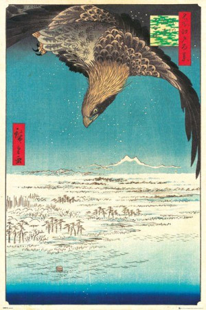 Hiroshige Jumantsubo Plain at Fukagawa - plakat 61x91,5 cm