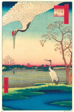 Hiroshige Kanasugi at Mikawashima - plakat 61x91,5 cm