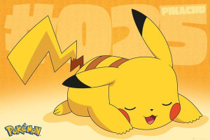 Pokemony Śpiący Pikachu - plakat 91,5x61 cm