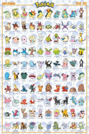 Pokemony Johto - plakat 61x91,5 cm