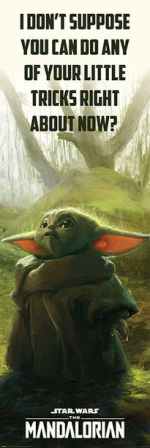 Star Wars The Mandalorian Yoda Little Tricks - plakat 53x158 cm