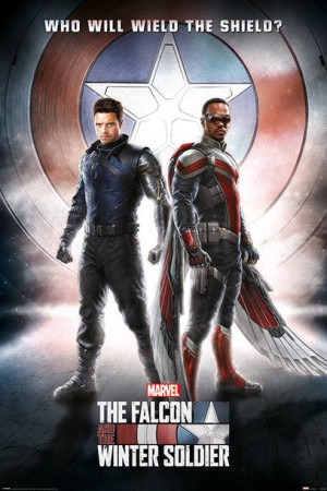 Marvel Falcon i Zimowy Żołnierz Tarcza - plakat 61x91,5 cm