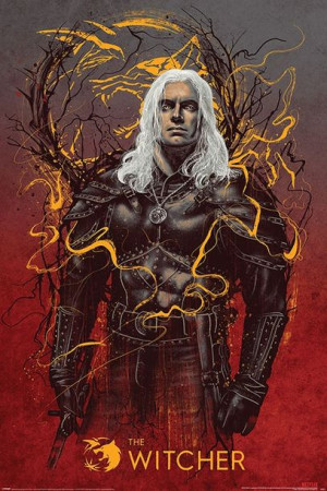 Wiedźmin Geralt the Wolf - plakat 61x91,5 cm