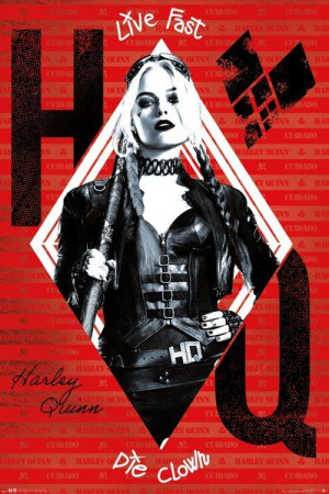 Harley Quinn Live Fast Die Clown Legion Samobójców - plakat 61x91,5 cm