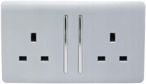 Trendi Switch dotykowe gniazdo wtykowe srebrne