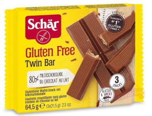Wafle czekoladowe Twin Bar (3x21,5g)  64,5g Schar