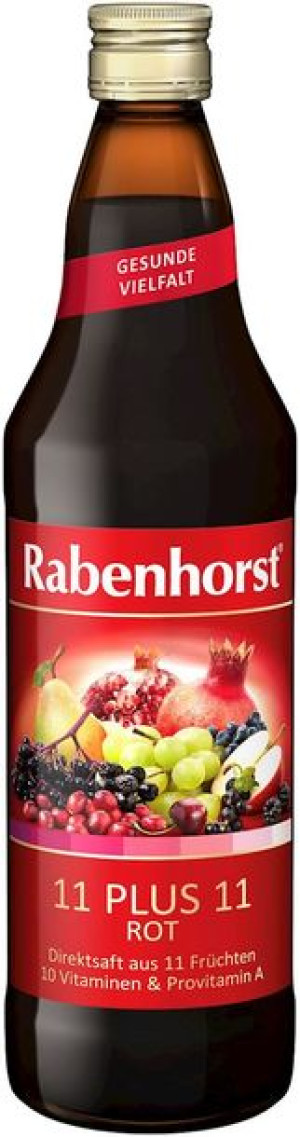 Sok wieloowocowy (czerwony) MULTIWITAMINA 11 PLUS 11 NFC 750 ml Rabenhorst