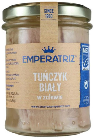 Tuńczyk biały w sosie własnym 200 g (140 g) (słoik) Emperatriz