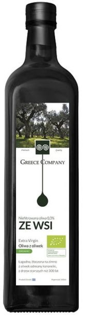 Oliwa z oliwek extra virgin ze wsi niefiltrowana BIO 500 ml Greece Company