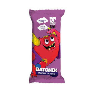 Baton bez dodatku cukru Jagoda Jabłko 25 g Be Raw