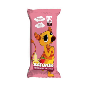 Baton bez dodatku cukru Truskawka Banan 25 g Be Raw