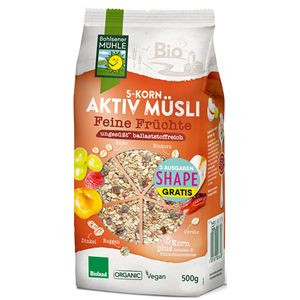 Musli 5 Zbóż Z Owocami Bez Dodatku Cukrów Bio 500 G - Bohlsener Muehle