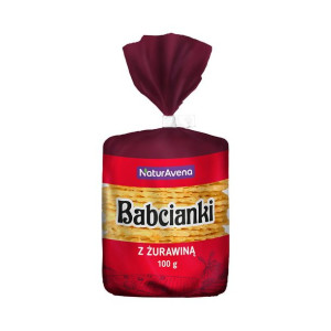 Wafelki bez tłuszczu i bez barwników z żurawiną 100 g Babcianki