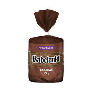 Wafelki bez tłuszczu i bez barwników kakaowe 100 g Babcianki