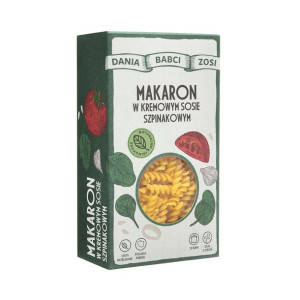 Makaron w kremowym sosie szpinakowym 150 g Dania Babci Zosi