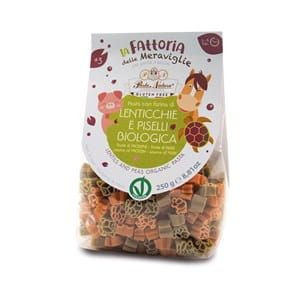 Makaron (Z SOCZEWICY I GROSZKU) dla dzieci ZWIERZĘTA bezglutenowy BIO 250 g