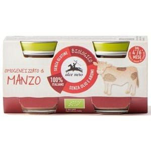 4 mc Krem z wołowiny BEZGLUTENOWY BIO (2 x 80 g) 160 g - ALCE NERO
