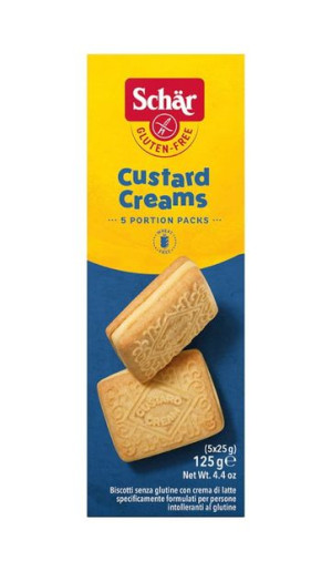Ciastka CUSTARD CREAMS z kremem 125g SCHÄR