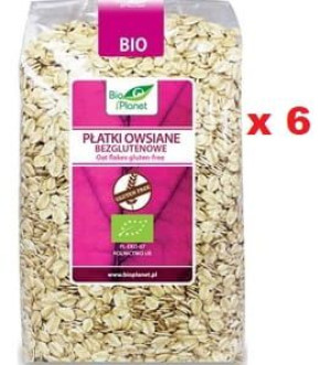 Opakowanie zbiorcze - 6 x płatki owsiane bezglutenowe BIO 600 g - BIO PLANE