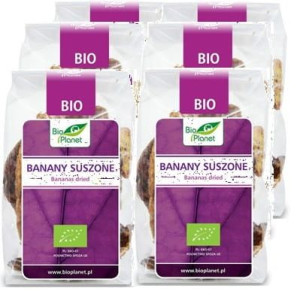Opakowanie zbiorcze - 6 x banany suszone niesłodzone BIO 150g Bio Planet
