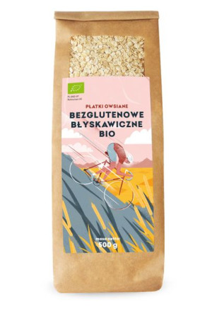 Płatki owsiane błyskawiczne bezglutenowe BIO 500 g Pięć Przemian