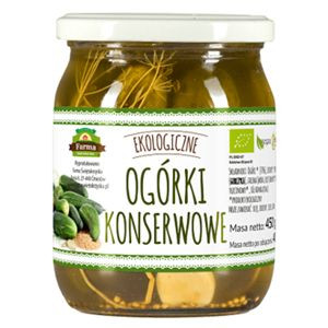 Ogórki Konserwowe (na Occie Jabłkowym) Bezglutenowe Bio 480 G (280 G) - Far