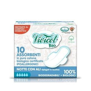 Podpaski Higieniczne Ze Skrzydełkami Na Noc 10 Szt. - Vivicot