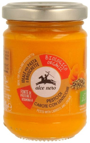 Pesto z marchewki i soczewicy BIO 130 g Alce Nero