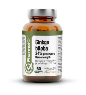 Miłorząb Japoński (ginkgo Biloba) Bezglutenowy 60 Kapsułek 19,98 G - Pharmo