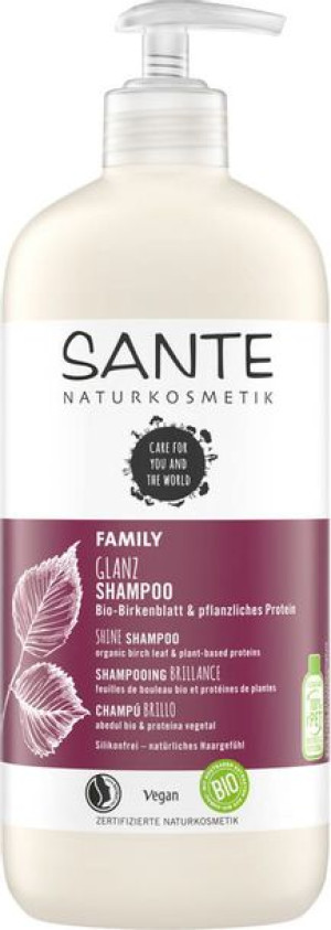 Szampon nadający blask liście brzozy i białka roślinne ECO 500ml - Sante