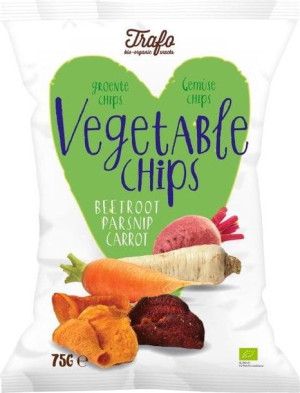 Chipsy warzywne pieczone bezglutenowe BIO 75 g - Trafo