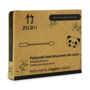 Patyczki higieniczne bambusowe z bawełną (BAŁWANEK - SZPIC) 100 szt Zuzii