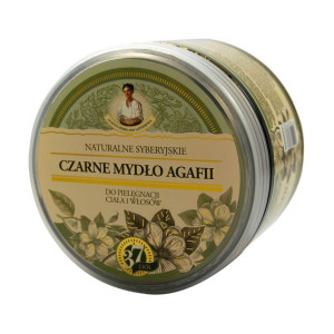 Mydło do ciała i włosów czarne naturalne  500 ml Babuszka Agafia