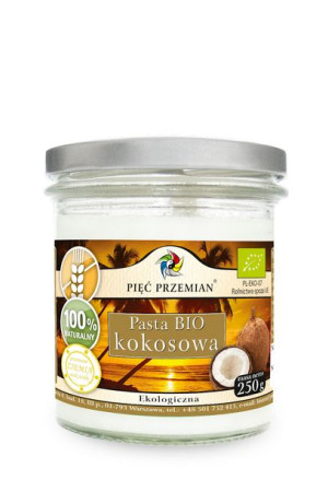 Pasta kokosowa bezglutenowa BIO 250 g Pięć Przemian