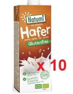 Pakiet - 10x Napój owsiany bez dodatku cukrów bezglutenowy BIO 1 L  Natumi